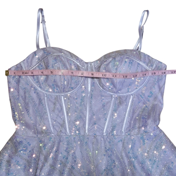 Lavender Sequin Mini Dress - Picture 5 of 9